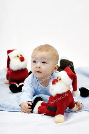 Baby mit Weihnachtsmann