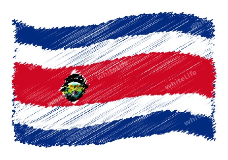 Costa Rica (state) - The beloved country as a symbolic representation as heart - Das geliebte Land als symbolische Darstellung als Herz