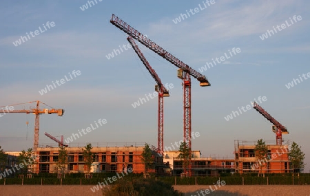 Baustelle im Abendlicht