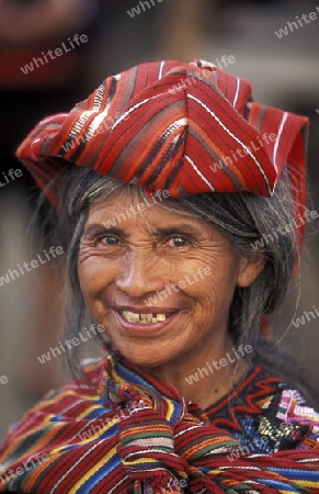 people in traditional clotes in the Village of  Chichi or Chichicastenango in Guatemala in central America.   