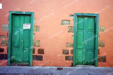 the old Town of Aguimes in the Aguimes valley on the Canary Island of Spain in the Atlantic ocean.