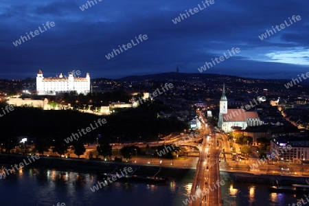 Europa, Osteuropa, Slowakei, Hauptstadt, Bratislava, Altstadt, Pressburg, Burg, Festung, Sommer,  