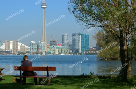 Fotograf auf Bank, Toronto