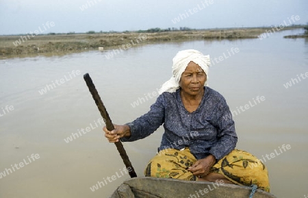 the Lake tonle sap neat the town of siem riep near ankor wat  in cambodia in southeastasia. 