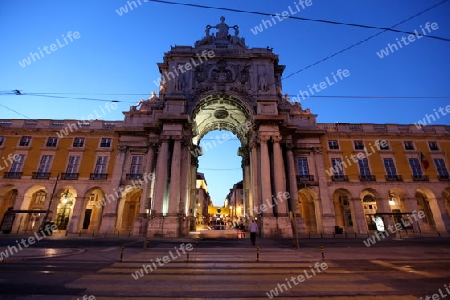 Europa, Westeuropa, EU, Euro, Portugal, Lissabon, Innenstadt, Platz, Praca do Comercio,   (Urs Flueeler) 