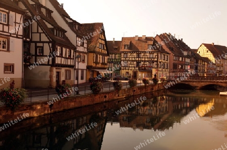 the old city of Colmar in  the province of Alsace in France in Europe