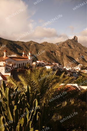 The mountain Village of  Tejeda in the centre of the Canary Island of Spain in the Atlantic ocean.