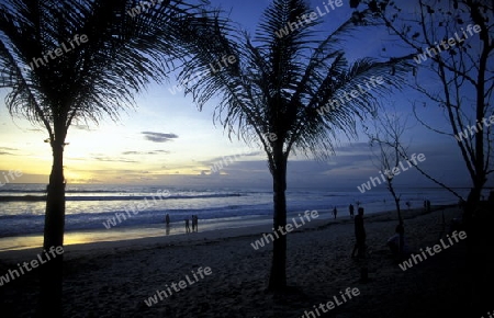 Ein Strand in Nusa Dua im Sueden der Insel Bali in Indonesien in Suedostasien.