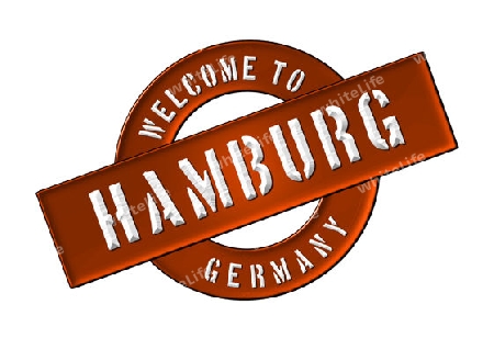 Illustration of WELCOME TO HAMBURG as Banner for your presentation, website, inviting...