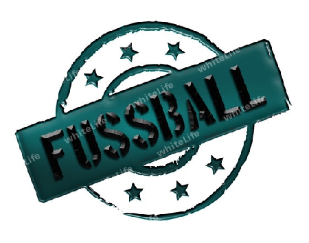 Sign, symbol, stamp or icon for your presentation, for websites and many more named FUSSBALL