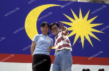 The National Day at the Sultan Abdul Samad Palace at the Merdeka Square  in the city of  Kuala Lumpur in Malaysia in southeastasia.