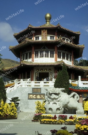 Der  traditionelle Tempel Man Mo in Hong Kong Island in Hong Kong in Suedost Asien.