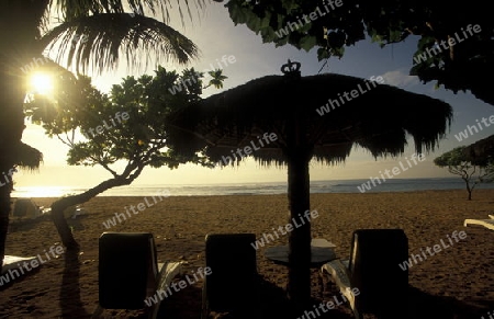 Ein Strand in Nusa Dua im Sueden der Insel Bali in Indonesien in Suedostasien.