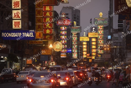 Der Alltag im China Town in der Stadt Bangkok in Thailand in Suedostasien.