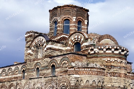 the old town of  Nesebar on the coast of the Black sea in Bulgaria in east Europe.