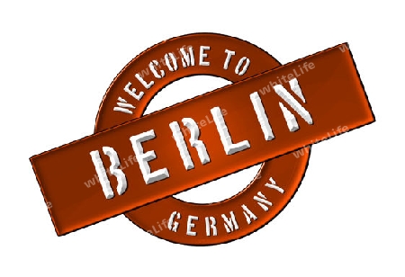 Illustration of WELCOME TO BERLIN as Banner for your presentation, website, inviting...