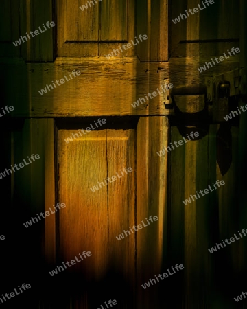 the old wood door