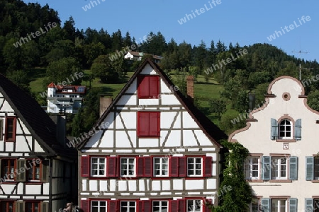 the old town of the villige Schiltach in the Blackforest in the south of Germany in Europe.