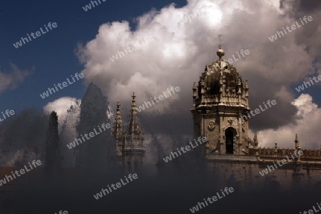 Das Kloster Jeronimus im Stadtteil Belem der Hauptstadt Lissabon in Portugal.    