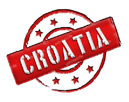 Sign and stamp named CROATIA for your presentation, for websites and many more.