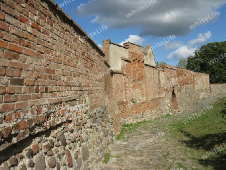 Alte Stadtmauer. Kamien Pomorski, Cammin in Pommern. 