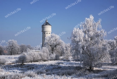 Wasserturm Eilenburg Frost