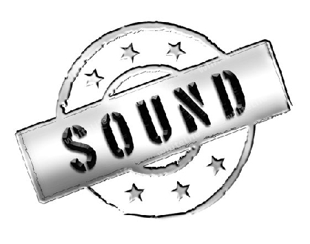 SOUND - Zeichen, Symbol im Retro Stil fuer Praesentationen, Prospekte, Internet, ...