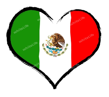 Mexico - The beloved country as a symbolic representation as heart - Das geliebte Land als symbolische Darstellung als Herz
