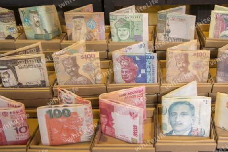 a Money shop at the Chatuchak Weekend Market  in the city of Bangkok in Thailand in Southeastasia.