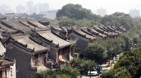 Altstadt von Xian, Blick ueber die Daecher