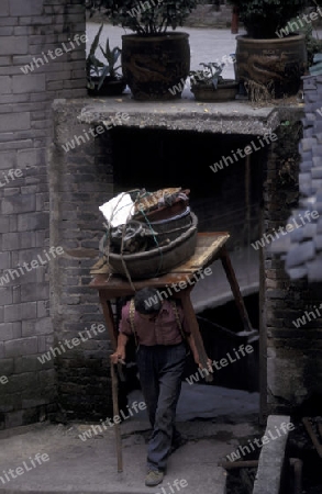 in the village of Badong on the yangzee river in the three gorges valley up of the three gorges dam projecz in the province of hubei in china.