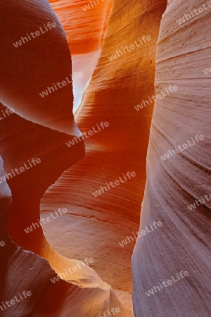 Gesteinsformen, Farben und Strukturen im Antelope Slot Canyon, Arizona, USA