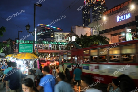 Die Innenstadt rund um den Siam Square Stadtteil im Zentrum der Hauptstadt Bangkok in Thailand. 