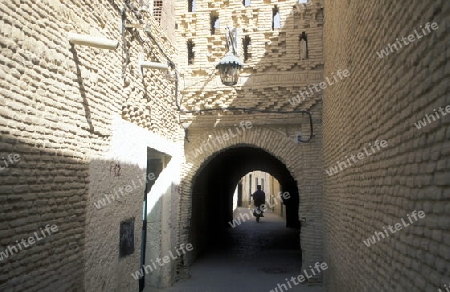 Die Altstadt von Tozeur im Sueden von Tunesien in Nordafrika. 