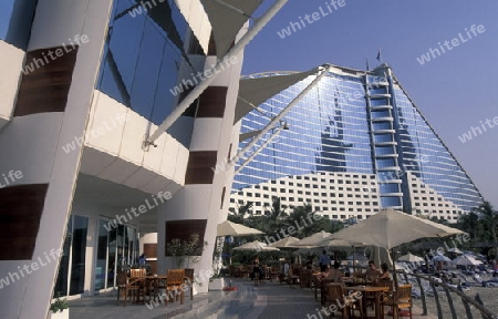 the Jumeira Beach Hotel in the city of Dubai in the Arab Emirates in the Gulf of Arabia.