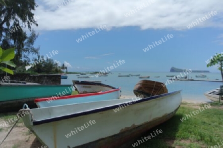 Boote am Cap Malheureux, Mauritius