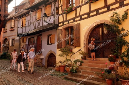 the old city of Colmar in  the province of Alsace in France in Europe