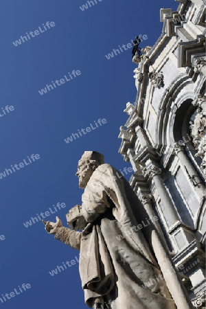 the Dom Sant Agata at the Piazza del Duomo in the old Town of Catania in Sicily in south Italy in Europe.