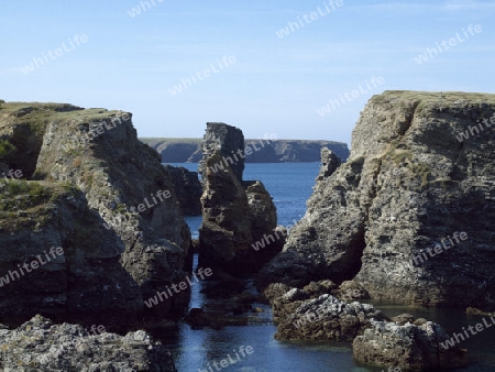 Felskluft in der Bretagne