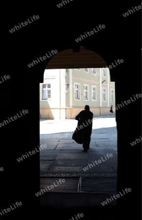 Der Eingang der Kathedrale in der Innenstadt von Wroclaw oder Breslau im westen von Polen. 