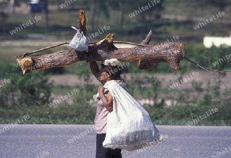 a women at the Village of Gracias in Honduras in Central America,