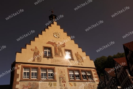 the old town of the villige Schiltach in the Blackforest in the south of Germany in Europe.