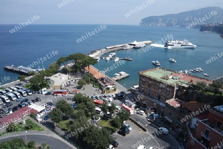 Blick auf die Marina Piccola in Sorrent