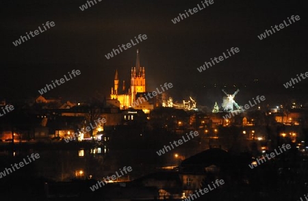 Werder im Winter bei Nacht