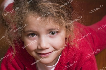 pretty little girl in red