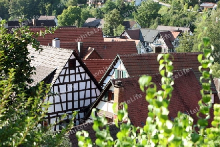 the old town of the villige Schiltach in the Blackforest in the south of Germany in Europe.