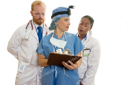 Three Medical Healthcare Staff