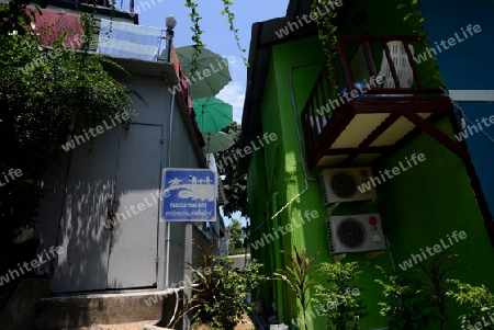 the way to the hazard zone in the Town of Ko PhiPhi on Ko Phi Phi Island outside of  the City of Krabi on the Andaman Sea in the south of Thailand. 