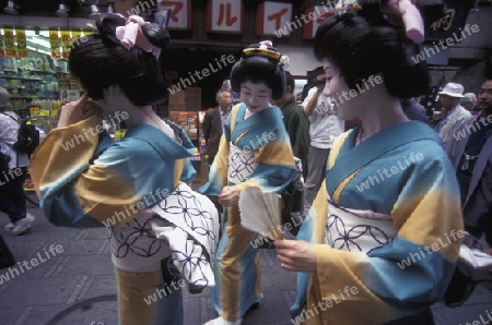 a Gaisha at the big Edo Festival at the Kanda-Matsuri Temple in the City centre of Tokyo in Japan in Asia,



