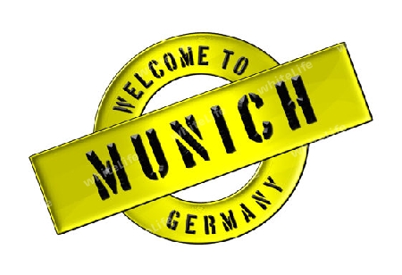 Illustration of WELCOME TO MUNICH as Banner for your presentation, website, inviting...